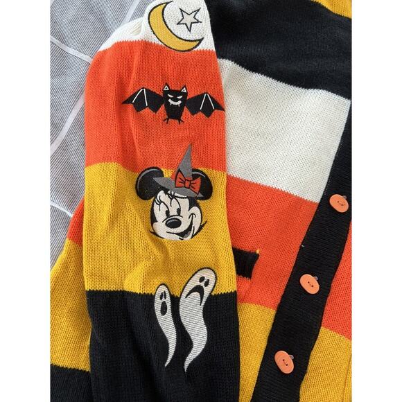 Mickey Mouse Candy Corn Disney Cardigan Her Universe Hot Topic Size Large - Picture 4 of 5